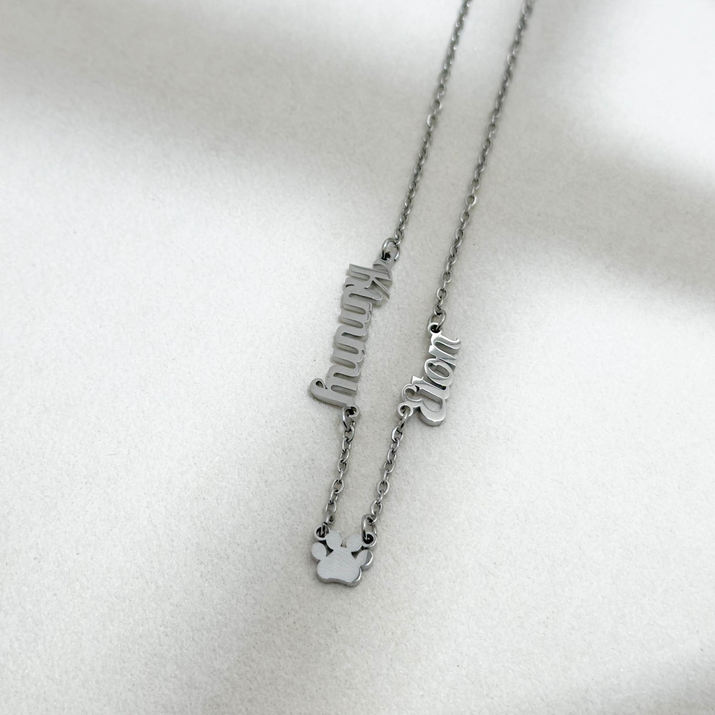 Pawtopia Custom Name Necklace - Two Names