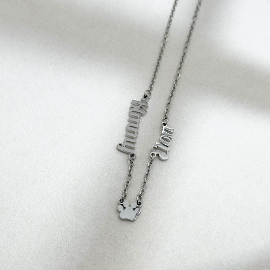 Pawtopia Custom Name Necklace - Two Names