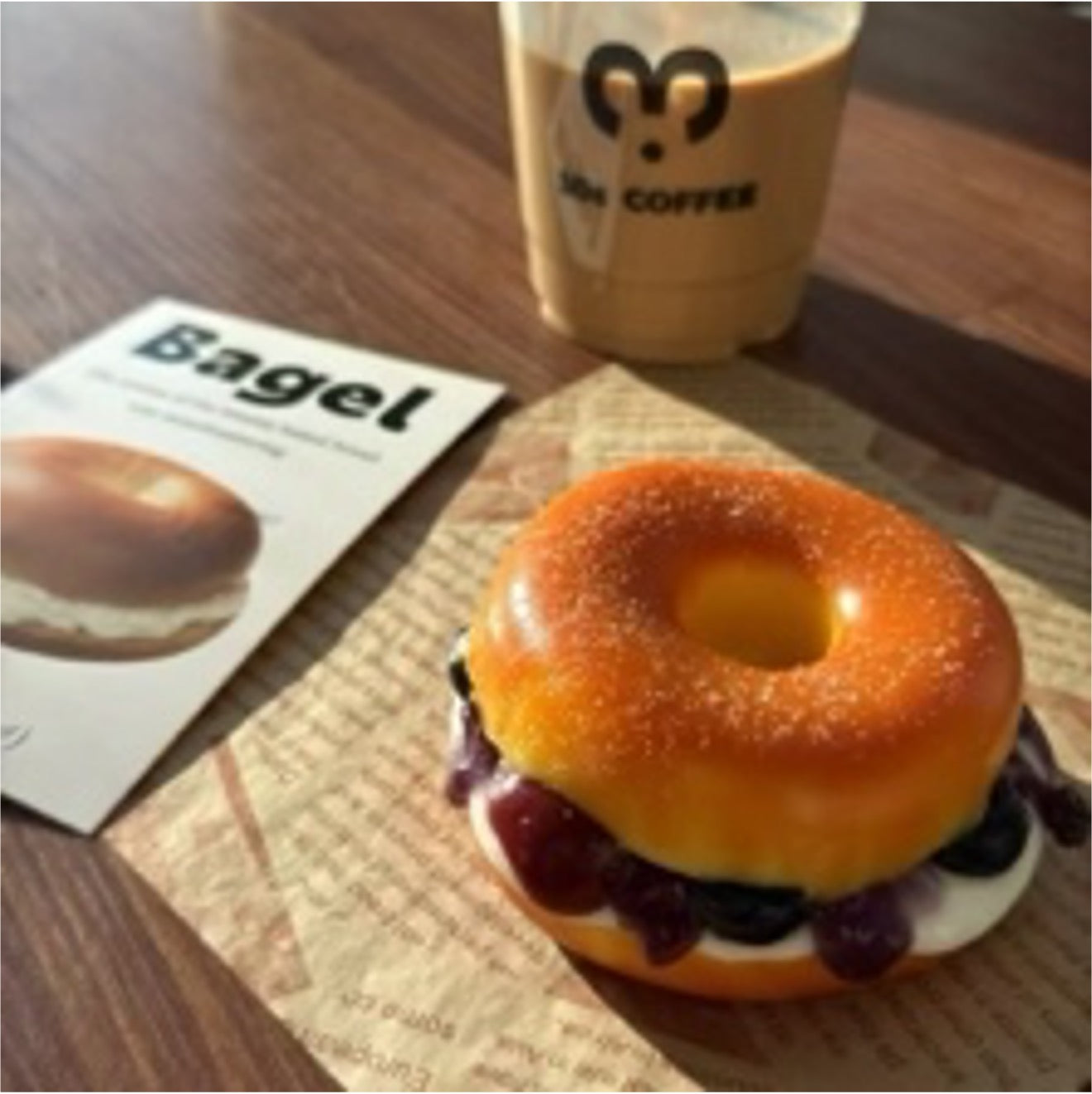 Blueberry and Cherry Bagel Taba Squishy Toy