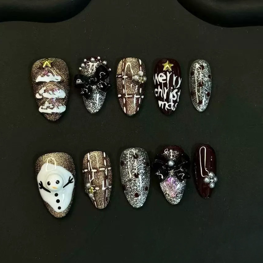 Snowy Babe Handmade Press-on Nail Set