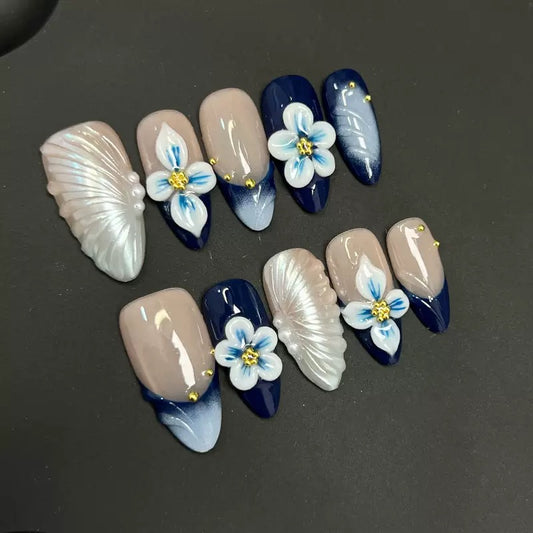 Ocean Breeze Handmade Press-on Nail Set