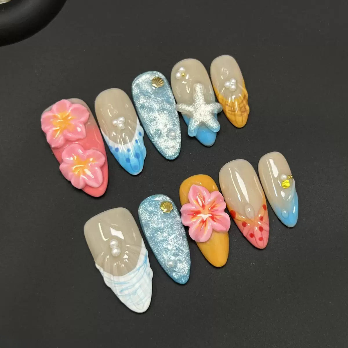 Tropical Kiss Handmade Press-on Nail Set