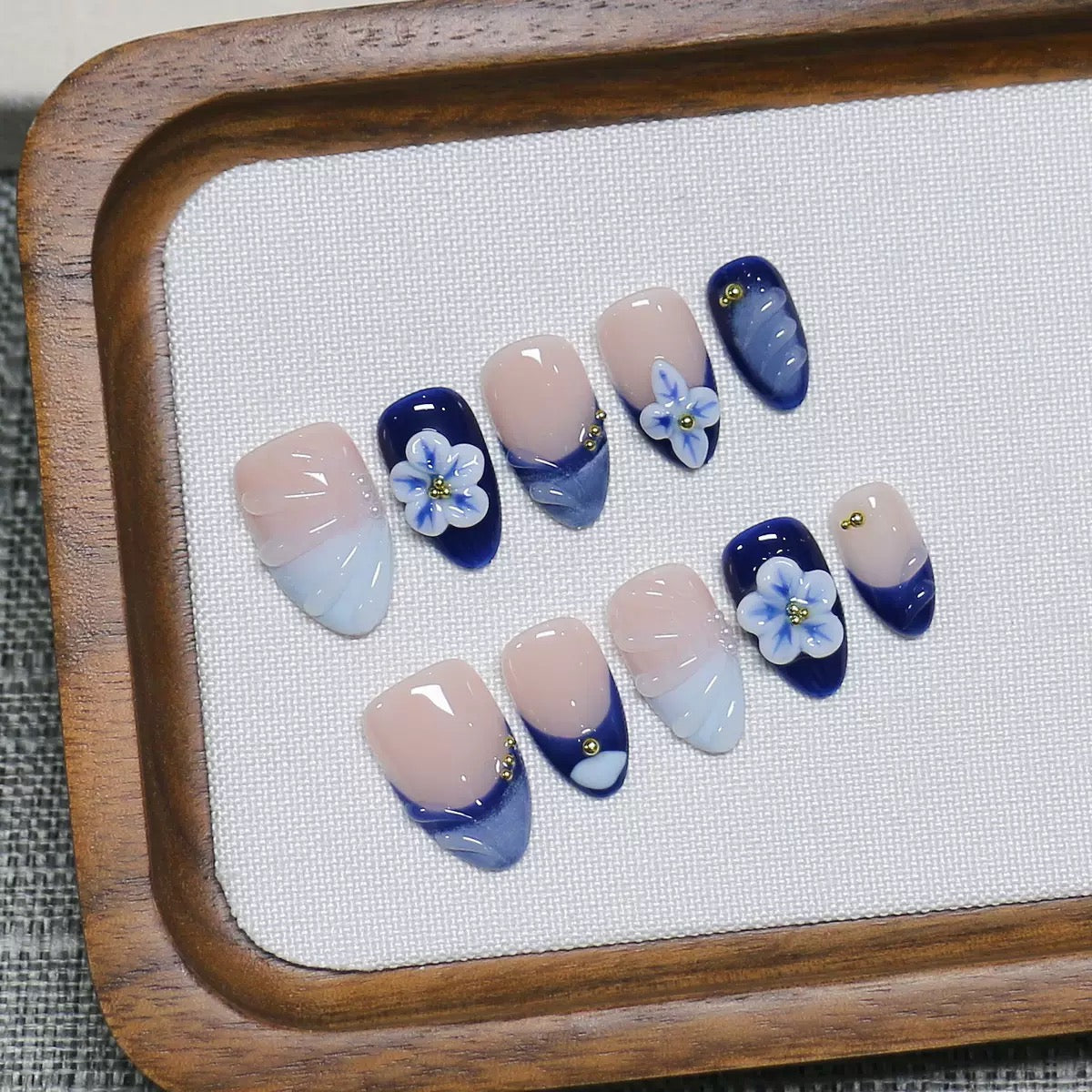 Ocean Breeze Handmade Press-on Nail Set