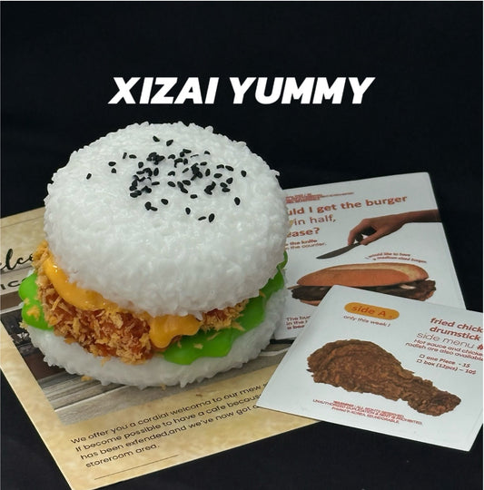Rice Burger Taba Squishy Toy