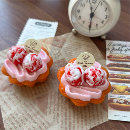 Strawberry Frosted Tart Taba Squishy Toy